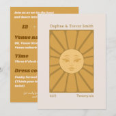 Vintage Sun Wedding Invitation 招待状 (正面/裏面)