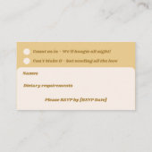 Vintage Sun Wedding Invitation RSVP Card エンクロージャーカード (裏面)