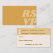 Vintage Sun Wedding Invitation RSVP Card エンクロージャーカード (正面/裏面)