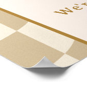 Vintage Sun Wedding Welcome Sign ポスター (角)