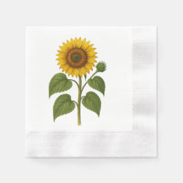 Vintage Sunflower napkins 縁ありカクテルナプキン