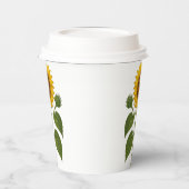 Vintage Sunflower paper cups with lid 紙コップ (左)
