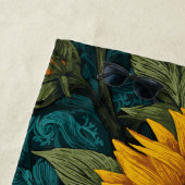 Vintage Sunflower Pattern – Botanical Art Design ビーチタオル (インサイチュ)