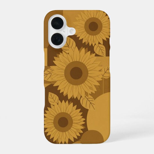 Vintage Sunflower Trio iPhone 16ケース (裏面)