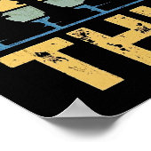 Vintage Sunset Chess Artwork – Inspiring "Think"  ポスター (角)