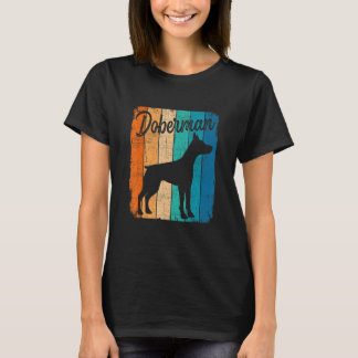 Vintage Sunset Doberman Dog Pet  Dog Owner Tシャツ