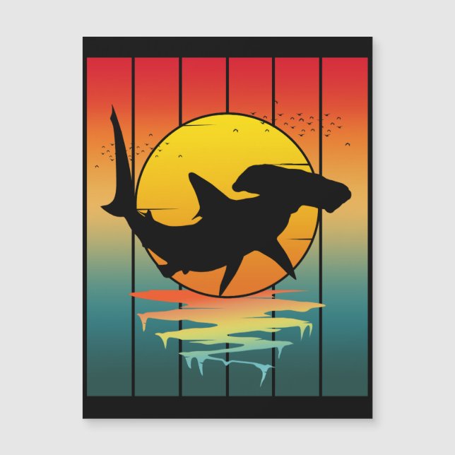 Vintage Sunset Hammerhead Shark  (正面)