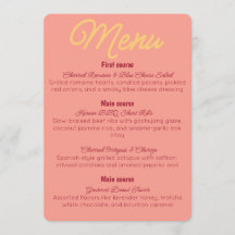 Vintage Sunset Retro Food And Drinks Menu