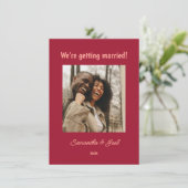 Vintage Sunset Retro Save The Date Card セーブザデート (スタンド正面)