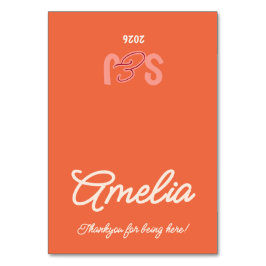 Vintage Sunset Retro Wedding Table Card テーブルナンバー