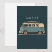 Vintage Surf Van – Retro Camper Design シーズンカード (正面/裏面)