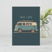 Vintage Surf Van – Retro Camper Design シーズンカード (スタンド正面)