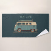 Vintage Surf Van – Retro Camper Design バスタオル (バスタオル)