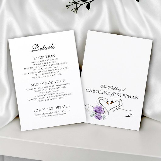 Vintage Swan Love Story Details Card エンクロージャーカード