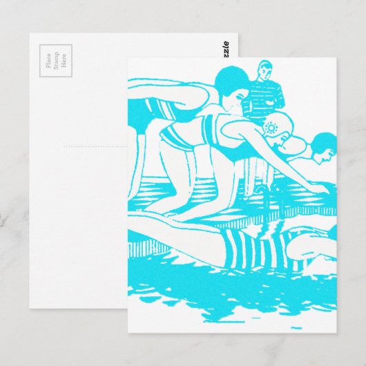 Vintage Swimwear ポストカード (正面/裏面)