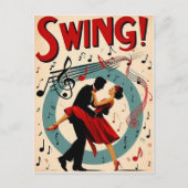 Vintage Swing Dance Night ポストカード (正面)
