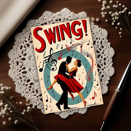 Vintage Swing Dance Night ポストカード