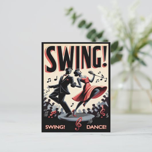 Vintage Swing Dance Night ポストカード (スタンド正面)