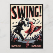 Vintage Swing Dance Night ポストカード (正面)