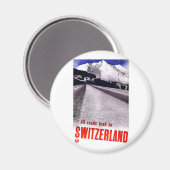 Vintage Switzerland Roads マグネット (正面/裏面)
