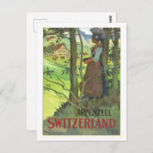 Vintage Switzerland Travel Postcard ポストカード (正面/裏面)