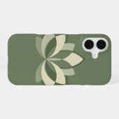 Vintage Symmetrical Lotus iPhone 16ケース (裏面横)