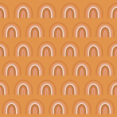 Vintage Table Runner Copper Terracotta Charm ロングテーブルランナー