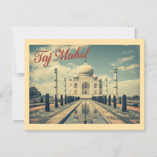 Vintage Taj Mahal Travel ポストカード