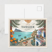 Vintage Tangier Morocco Travel Postcard ポストカード (正面/裏面)