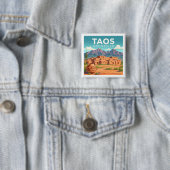 Vintage Taos New Mexico 缶バッジ (インサイチュ)