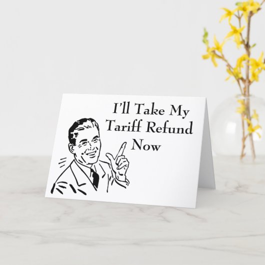 Vintage Tariff Refund Check カード (黄色い花)