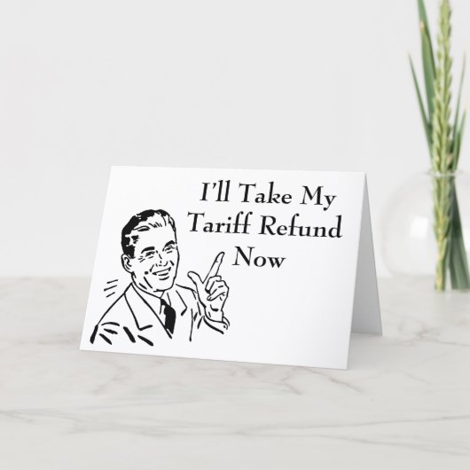 Vintage Tariff Refund Check カード (正面)