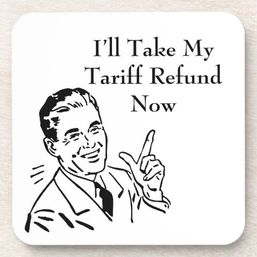 Vintage Tariff Refund Check コースター (正面)
