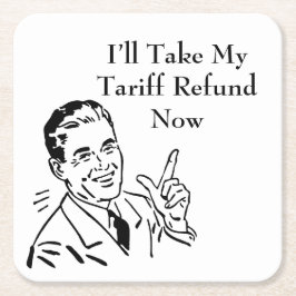 Vintage Tariff Refund Check スクエアペーパーコースター