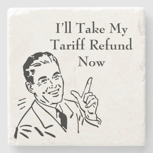 Vintage Tariff Refund Check ストーンコースター (正面)