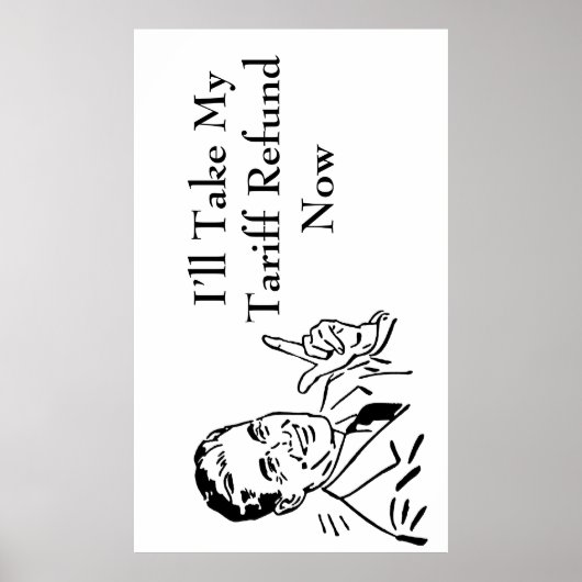Vintage Tariff Refund Check ポスター (正面)