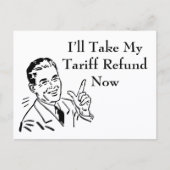Vintage Tariff Refund Check ポストカード (正面)
