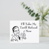 Vintage Tariff Refund Check ポストカード (スタンド正面)