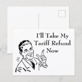 Vintage Tariff Refund Check ポストカード (正面/裏面)