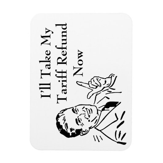 Vintage Tariff Refund Check マグネット (縦)