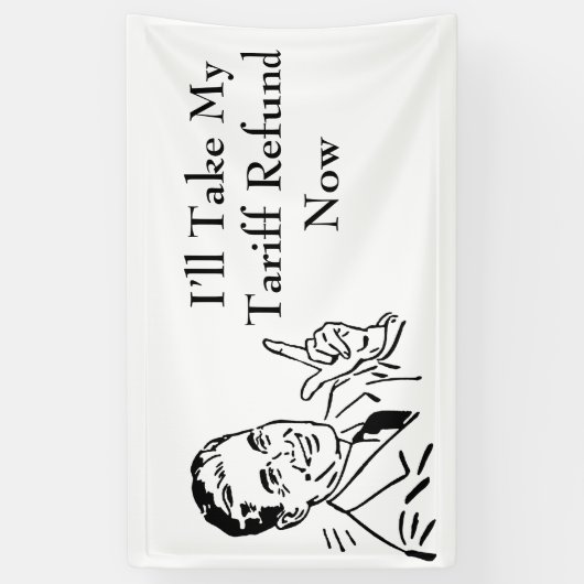 Vintage Tariff Refund Check 横断幕 (縦)