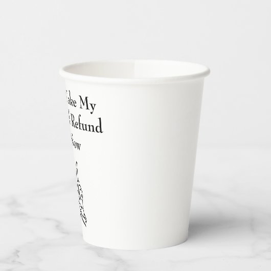 Vintage Tariff Refund Check 紙コップ (左)