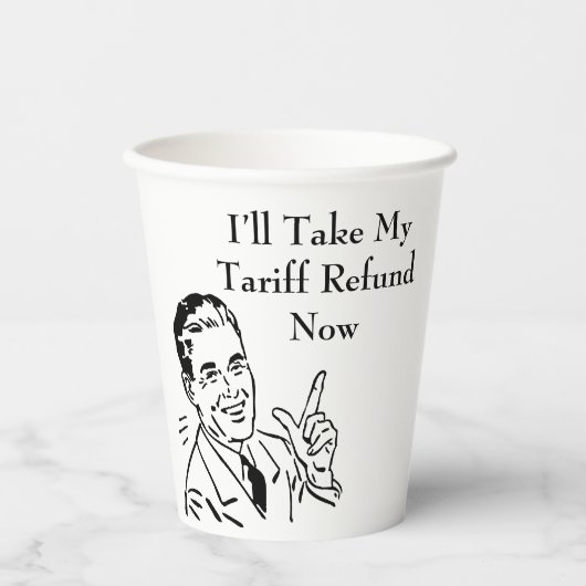 Vintage Tariff Refund Check 紙コップ (正面)