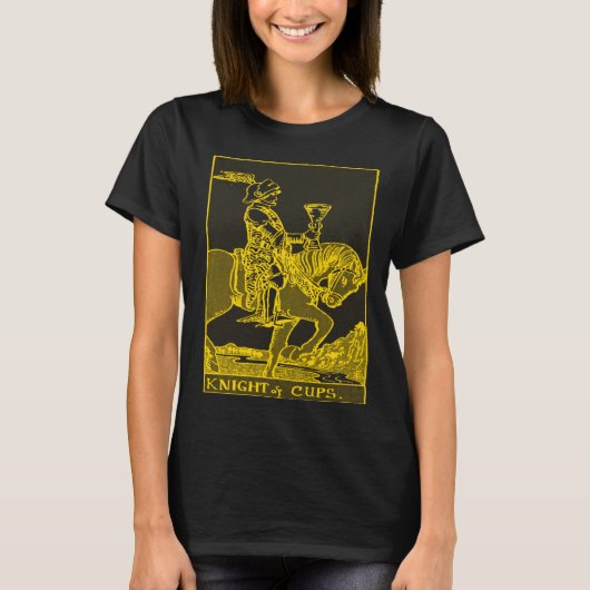 VINTAGE TAROT CARD CUPS KNIGHT Tシャツ (正面)