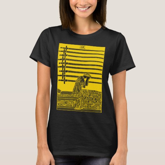 VINTAGE TAROT CARD SWORDS NINE Tシャツ (正面)
