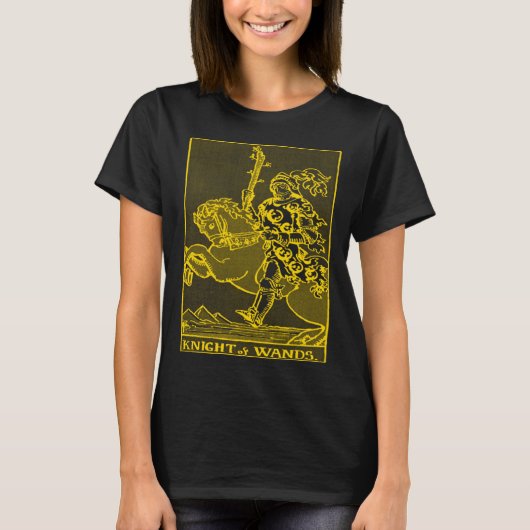 VINTAGE TAROT CARD WANDS KNIGHT Tシャツ (正面)