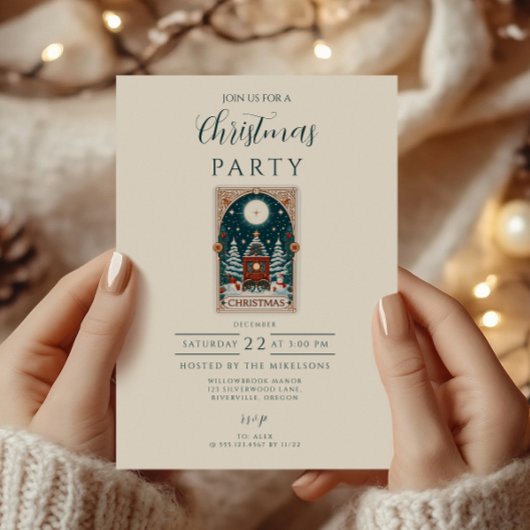 Vintage Tarot Christmas 招待状