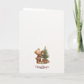 Vintage, Tartan Christmas Card with Christmas Tree シーズンカード (裏面)