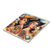 Vintage Tattooed Cowgirls タイル (側面)