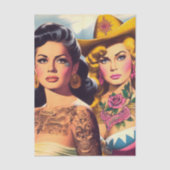 Vintage Tattooed Cowgirls 薄葉紙 (正面)